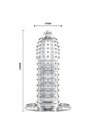 Закрытая прозрачная насадка Crystal sleeve - 12 см. - Erowoman-Eroman - в Сергиевом Посаде купить с доставкой