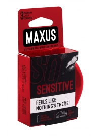 Ультратонкие презервативы в железном кейсе MAXUS Sensitive - 3 шт. - Maxus - купить с доставкой в Сергиевом Посаде