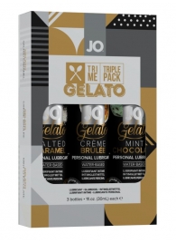 Подарочный набор вкусовых лубрикантов Tri-Me Triple Pack Gelato - System JO - купить с доставкой в Сергиевом Посаде