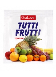 Пробник гель-смазки Tutti-frutti со вкусом тропических фруктов - 4 гр. - Биоритм - купить с доставкой в Сергиевом Посаде