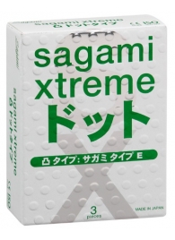 Презервативы Sagami Xtreme SUPER DOTS с точками - 3 шт. - Sagami - купить с доставкой в Сергиевом Посаде