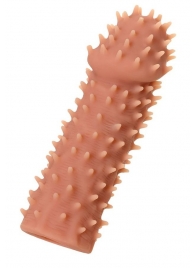 Телесная реалистичная насадка KOKOS Extreme Sleeve 07 с дополнительной стимуляцией - 12,7 см. - KOKOS - в Сергиевом Посаде купить с доставкой