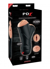 Мастурбатор в колбе с двумя тоннелями Double Penetration Vibrating Stroker - Pipedream - в Сергиевом Посаде купить с доставкой