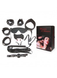Большой игровой набор БДСМ: наручники, оковы, маска, кляп, плеть, ошейник с поводком, верёвка, зажимы для сосков - Notabu - купить с доставкой в Сергиевом Посаде