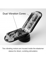 Черный мастурбатор Flip Zero с вибрацией - Tenga - в Сергиевом Посаде купить с доставкой