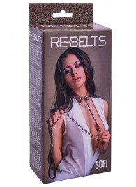 Коричневый поводок и чокер с кольцом Sofi - Rebelts - купить с доставкой в Сергиевом Посаде