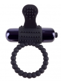 Черное эрекционное виброкольцо Vibrating Silicone Super Ring - Pipedream - в Сергиевом Посаде купить с доставкой