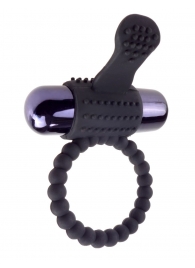 Черное эрекционное виброкольцо Vibrating Silicone Super Ring - Pipedream - в Сергиевом Посаде купить с доставкой