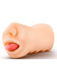 Телесный мастурбатор-ротик с язычком Oral Anne - Blush Novelties - в Сергиевом Посаде купить с доставкой