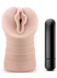 Телесный мастурбатор-вагина с вибропулей Ashley - Blush Novelties - в Сергиевом Посаде купить с доставкой