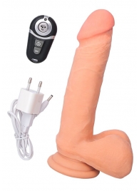 Перезаряжаемый вибратор-реалистик с пультом ДУ - 17 см. - ToyFa