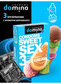 Презервативы для орального секса DOMINO Sweet Sex с ароматом мороженого - 3 шт. - Domino - купить с доставкой в Сергиевом Посаде