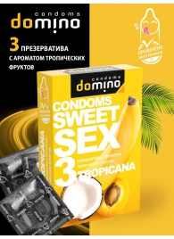 Презервативы для орального секса DOMINO Sweet Sex с ароматом тропических фруктов - 3 шт. - Domino - купить с доставкой в Сергиевом Посаде