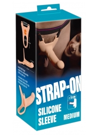 Силиконовый полый страпон на ремнях Silicone Strap-on - 16 см. - Orion - купить с доставкой в Сергиевом Посаде