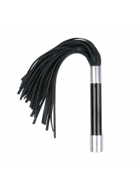 Черная плеть Easytoys Flogger With Metal Grip - 38 см. - Easy toys - купить с доставкой в Сергиевом Посаде