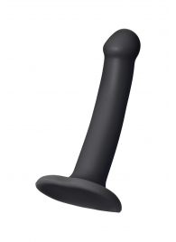 Черный фаллос на присоске Silicone Bendable Dildo S - 17 см. - Strap-on-me - купить с доставкой в Сергиевом Посаде
