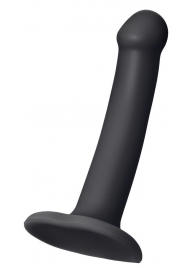 Черный фаллос на присоске Silicone Bendable Dildo S - 17 см. - Strap-on-me - купить с доставкой в Сергиевом Посаде