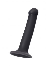 Черный фаллос на присоске Silicone Bendable Dildo M - 18 см. - Strap-on-me - купить с доставкой в Сергиевом Посаде