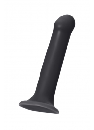 Черный фаллос на присоске Silicone Bendable Dildo L - 19 см. - Strap-on-me - купить с доставкой в Сергиевом Посаде