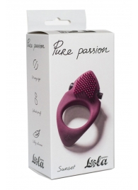 Бордовое эрекционное виброкольцо Pure Passion Sunset - Lola Games - в Сергиевом Посаде купить с доставкой