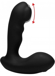 Черный стимулятор простаты Alpha-Pro 7X P-Milker Silicone Prostate Stimulator with Milking Bead - XR Brands - в Сергиевом Посаде купить с доставкой