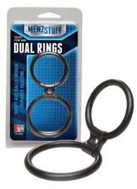 Чёрное двойное эрекционное кольцо Dual Rings Black - Dream Toys - в Сергиевом Посаде купить с доставкой