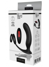 Черный массажер простаты REMOTE P-PLEASER - Dream Toys - в Сергиевом Посаде купить с доставкой