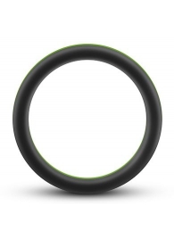 Черно-зеленое эрекционное кольцо Silicone Go Pro Cock Ring - Blush Novelties - в Сергиевом Посаде купить с доставкой