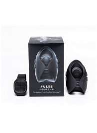 Темно-серый инновационный мужской осциллятор PULSE SOLO LUX с пультом ДУ - Hot Octopuss - в Сергиевом Посаде купить с доставкой