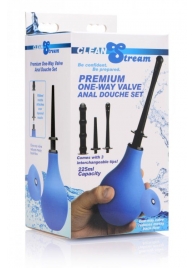 Анальный душ с 3 насадками Premium One-way Valve Anal Douche Set - XR Brands - купить с доставкой в Сергиевом Посаде