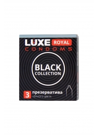 Черные презервативы LUXE Royal Black Collection - 3 шт. - Luxe - купить с доставкой в Сергиевом Посаде