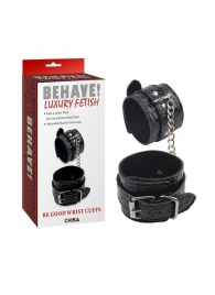 Черные наручники Be good Wrist Cuffs - Chisa - купить с доставкой в Сергиевом Посаде