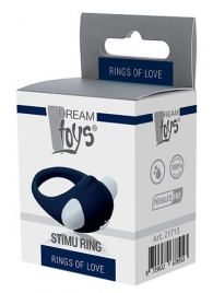 Гладкое синее эрекционное виброкольцо STIMU RING - Dream Toys - в Сергиевом Посаде купить с доставкой