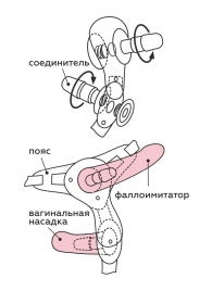 Черный пояс для женщин BEST SELECT с 3 насадками - LOVETOY (А-Полимер) - купить с доставкой в Сергиевом Посаде