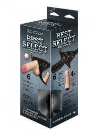 Черный пояс для женщин BEST SELECT с 3 насадками - LOVETOY (А-Полимер) - купить с доставкой в Сергиевом Посаде