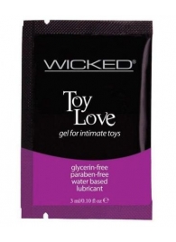 Лубрикант на водной основе для использования с игрушками WICKED Toy Love - 3 мл. - Wicked - купить с доставкой в Сергиевом Посаде