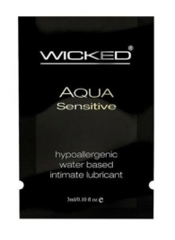 Мягкий лубрикант на водной основе WICKED AQUA Sensitive - 3 мл. - Wicked - купить с доставкой в Сергиевом Посаде