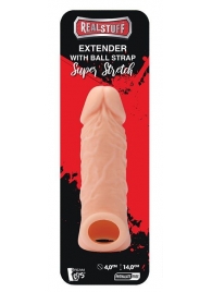 Телесная насадка EXTENDER WITH BALL STRAP 5.5 - 14 см. - Dream Toys - в Сергиевом Посаде купить с доставкой