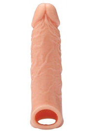 Телесная насадка EXTENDER WITH BALL STRAP 6.5 - 17 см. - Dream Toys - в Сергиевом Посаде купить с доставкой