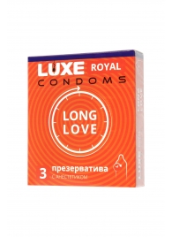 Презервативы с продлевающим эффектом LUXE Royal Long Love - 3 шт. - Luxe - купить с доставкой в Сергиевом Посаде