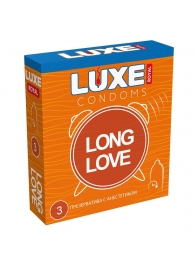 Презервативы с продлевающим эффектом LUXE Royal Long Love - 3 шт. - Luxe - купить с доставкой в Сергиевом Посаде