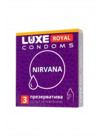 Презервативы с увеличенным количеством смазки LUXE Royal Nirvana - 3 шт. - Luxe - купить с доставкой в Сергиевом Посаде