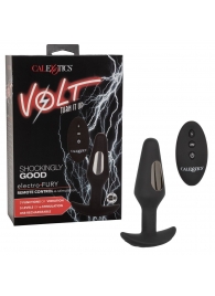 Черная анальная пробка с электростимуляцией Volt Electro-Fury - 12,75 см. - California Exotic Novelties - купить с доставкой в Сергиевом Посаде