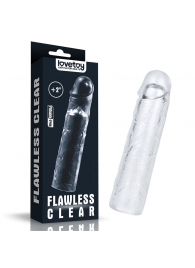 Прозрачная насадка-удлинитель Flawless Clear Penis Sleeve Add 2 - 19 см. - Lovetoy - в Сергиевом Посаде купить с доставкой