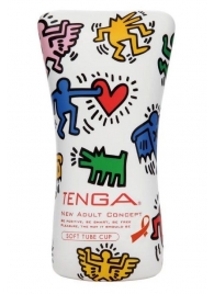 Мастурбатор-туба Keith Haring Soft Tube CUP - Tenga - в Сергиевом Посаде купить с доставкой