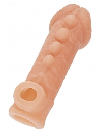 Телесная закрытая насадка с шишечками Cock Sleeve Size S - 13,8 см. - KOKOS - в Сергиевом Посаде купить с доставкой