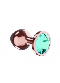 Пробка цвета розового золота с малиновым кристаллом Diamond Topaz Shine L - 8,3 см. - Lola Games - купить с доставкой в Сергиевом Посаде