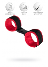 Красно-черные велюровые оковы Anonymo - ToyFa - купить с доставкой в Сергиевом Посаде