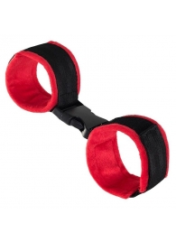 Красно-черные велюровые оковы Anonymo - ToyFa - купить с доставкой в Сергиевом Посаде