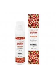 Разогревающее массажное масло  с ароматом клубники Gourmet Strawberry - 50 мл. - Exsens - купить с доставкой в Сергиевом Посаде